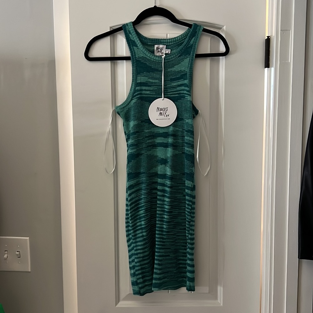 Princess Polly green knit mini dress